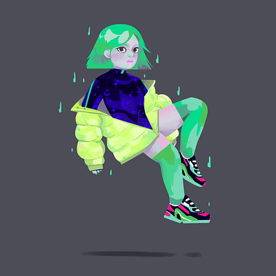 Urban witch character character design color digital art illustration narrative visual development