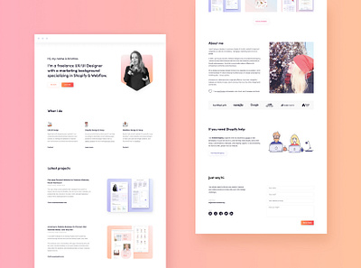 Website Redesign for a Freelance Marketer & UX/UI Designer agency landing page agency website branding design portfolio digital marketing figma flat design freelance freelance designer freelancer landing page marketing agency personal branding portfolio shopify uxdesign web design webdesign webflow