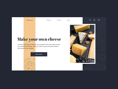 Challenge 26/30 challenge cheese concept daily challange ecommerce shop ui ui design