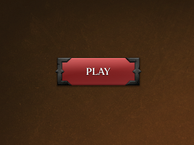 UI#8 - Play Button 2d art button design game photoshop red skeumorphic stone ui ux