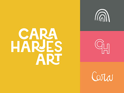 Cara Harjes Art Logo + Brand Marks branding colorful design identity logo mark typography vector