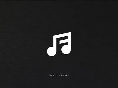 F MUSIC LOGO branding design flat icon logo minimal newyork symbol typography ui ux