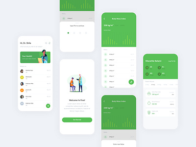 Viva Health App app design interface design ios mobile mobile app mobile design mobile ui mobile uiux modern screen design ui ux ux ux process