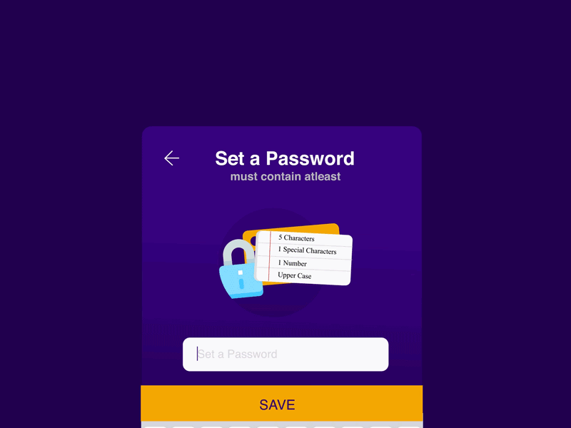 Set Password Micro Interaction