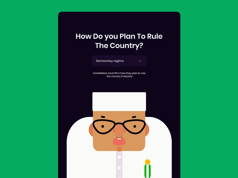 Bubu Presidential Form Interaction aftereffects animation interaction ui ux