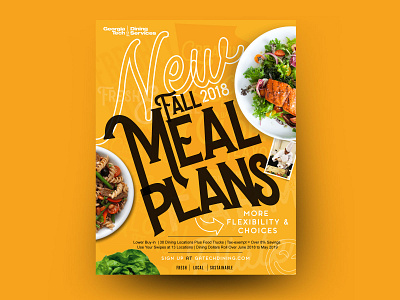 Fall 2018 Meal Plan Poster art branding design typography