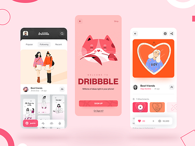 Dribbble app redesign concept app concept design dribbble dunuk feed matid matvey mobile mobile app mobile app design mobile design mobile ui redesign ui ux