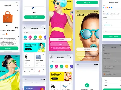 Fashion.it Mobile Version app designer appdesign branding concept interaction design logo onboarding prototyping ui user experience ux