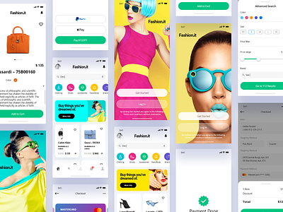 Fashion.it Mobile Version app designer appdesign branding concept interaction design logo onboarding prototyping ui user experience ux