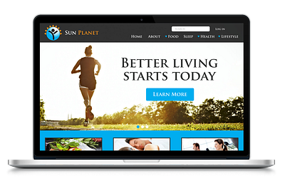 Sun Planet Webpage adobe blue branding design graphic design icon logo macbook ui ui design webdesign webpage website