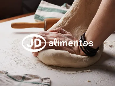 Logo for JD Alimentos branding design flat icon logo minimal modern typography web