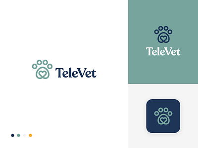 TeleVet Logo 3 branding illustration logo logo design