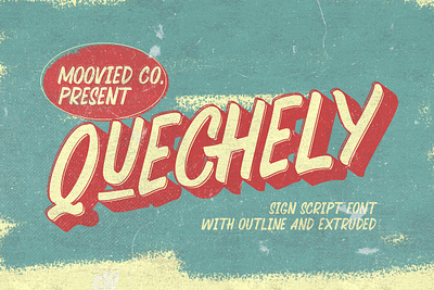 Quechely Sign Retro Free Font download download free font font free script typography