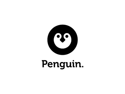 Penguin. animal arctic blue brand branding design family icon illusion logo mark monogram penguin
