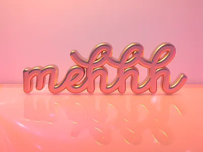 Mehhh interesas 3d 3dart 3dartist art c4d c4dart cinema4d design pink type typography