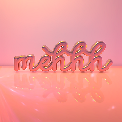 Mehhh interesas 3d 3dart 3dartist art c4d c4dart cinema4d design pink type typography