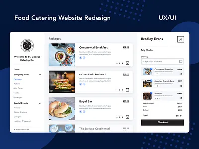 Food Catering Website Redesign adobe xd agency app catering services dashboard design design food app minimal order food order fulfillment order management ordering ui ui design ux ux design web website concept website design