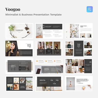 Introduce Voogoo – Minimalist & Business Keynote Template agency agency branding agency landing page app business company company profile google slides keynote webdesign