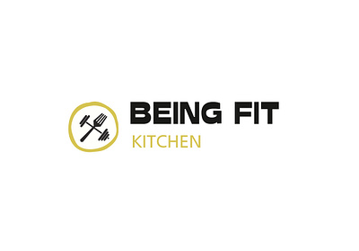 Being Fit Kitchen Logo Design art branding design flat illustration illustrator logo logo design minimal