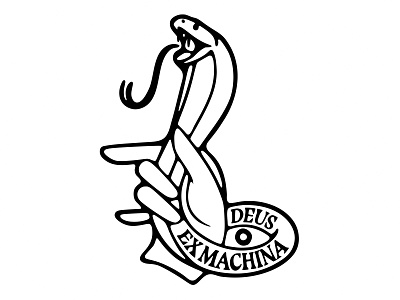 Deus Ex Machina Quaran-Tee Competition Entry Front contest eye hand illustration snake tee tee design tee shirt