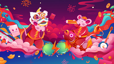 2020Year of mouse vector illustration 2020year of 2020year of china chinese traditional festival illustration illustration art illustrations mouse new year vector