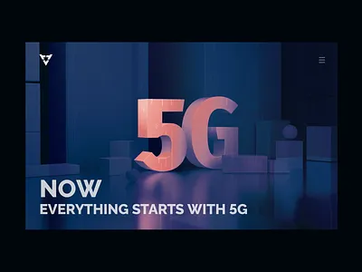 HyperView-5G 3d art 5g blender branding illustration ui wantline web