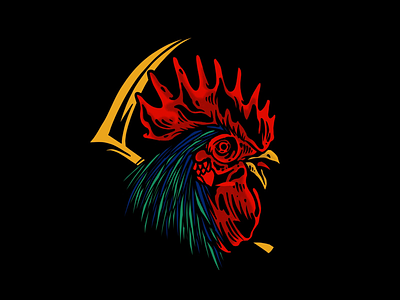 Fighting Cock drawing graphicdesigner illustration illustrator logo