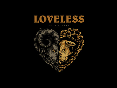 LOVELESS ( Design for Sale ) apparell artworkforsale branding clothing design designforsale illustration illustrations poster art poster illustration ram ram logo tshirt tshirt design