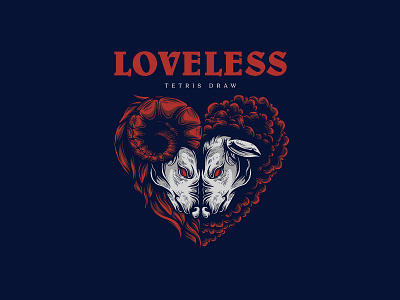 LOVELESS ( Design for Sale ) apparell artworkforsale branding clothing design designforsale illustration poster art poster illustration ram ram illustration ram logo tshirt tshirt design
