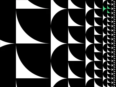 More Greenery after effects black black white circle geometric green minimal monochrome motion design pattern scroll square