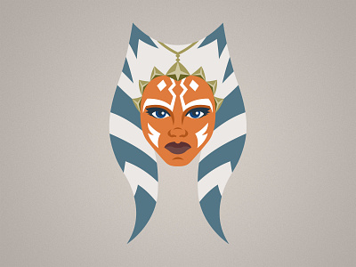 Ahsoka Tano Illustration ahsoka character clone wars disney illustration jedi lucasfilm maul star wars vector