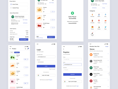 Grocery app app branding clean clean ui design food app grocery illustration inspiration store ui ui ux ui design ux uxdesigns vector web