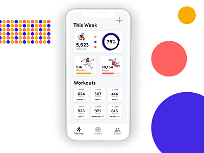 Workout App adobe xd app design design challenge ui ui design ux ux design web workout