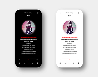 Music Player adobexd app app design blackandwhite digital music music player redesign ui ui design ux xd design xddailychallenge