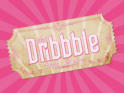 Dribbble invite! 1930 1930s calligraphy custom lettering dribbble dribbble invite graphic design handlettering lettering motion design motion graphic old cartoon retro typography victorian victorian type vintage