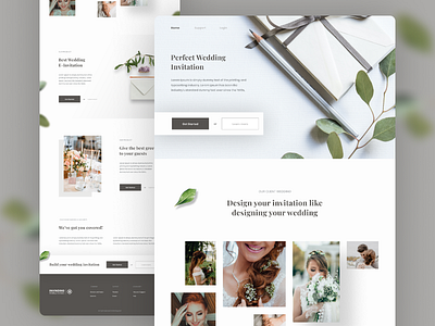 Exploration for E-Wedding Invitation Company app branding clean design exploration landing page ui user experience ux web design