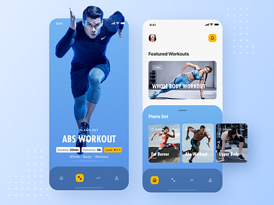 🏋🏻 Fitness App Exploration — Plan Set analytics analytics chart app application development exercise fit gym interface mobile music person phone plan set plan set sport training weight workout