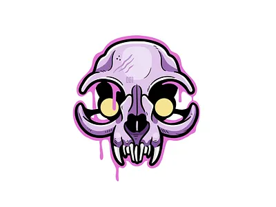Cat Skull cat cat skull skull vector graphics vector illustration