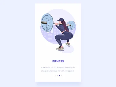 Fitness illustration ui