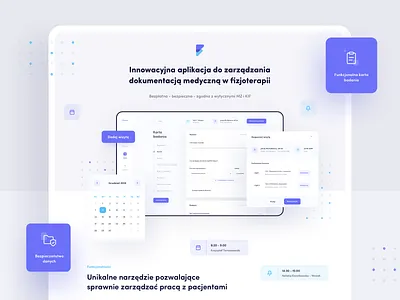 Finezjo - Landing Page app appointments calendar header health healthcare healthcare app landing landing page management medical medical app schedule ui ux
