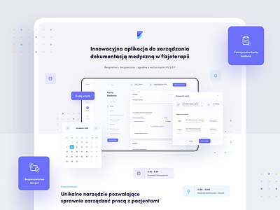 Finezjo - Landing Page app appointments calendar header health healthcare healthcare app landing landing page management medical medical app schedule ui ux