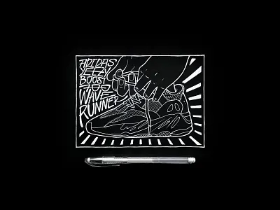 Adidas Yeezy adidas drawing drawing ink illustration inkart kanyewest pencil runners shoes sneakers sport stampio streetwear yeezy