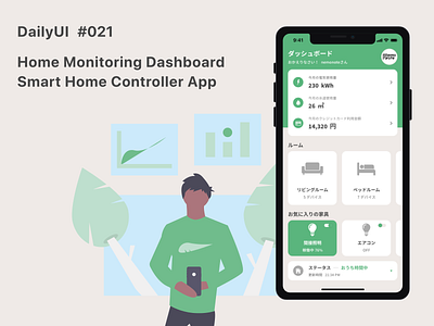 Daily UI Challenge / 021 - Home Monitoring Dashboard 021 dailyui design ui ux