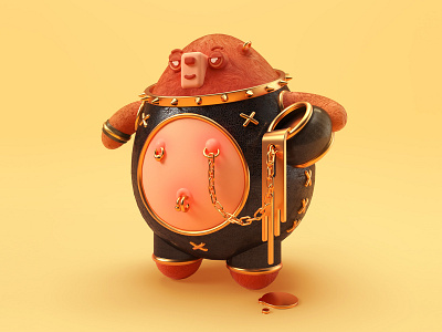 Animal dominators V.1 01 3d animal bear c4d cartoon character character design cinema4d render