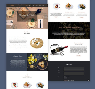 TemplateToaster Website Builder | Foodner WP Theme cafe website café company food illustration restaurant restaurant branding templatetoaster web development webdesign website builder wordpress wordpress theme