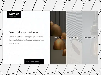 Lumen Landing Page adobexd interior light ui