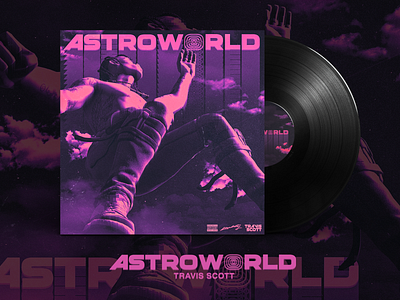 "ASTROWORLD" - Travis Scott Album Cover Art album artwork album cover design astroworld cactus jack cover art cover artwork cover design epic records rap record sleeve recordsleeve travis scott