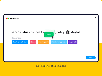 The power of automations automate automatic automation autopilot blocks builder building design flow monday natural language no code notification ui uiux work workfkow