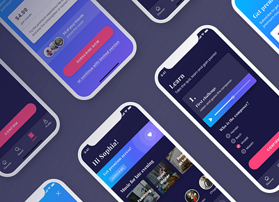 Class Play app bright card classical music colors concept designflows gradient mobile music player shapes ui