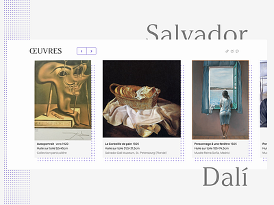 ŒUVRES | Salvador Dalí | Wikipedia redesign art dali interface oeuvres redesign salvador ui wikipedia